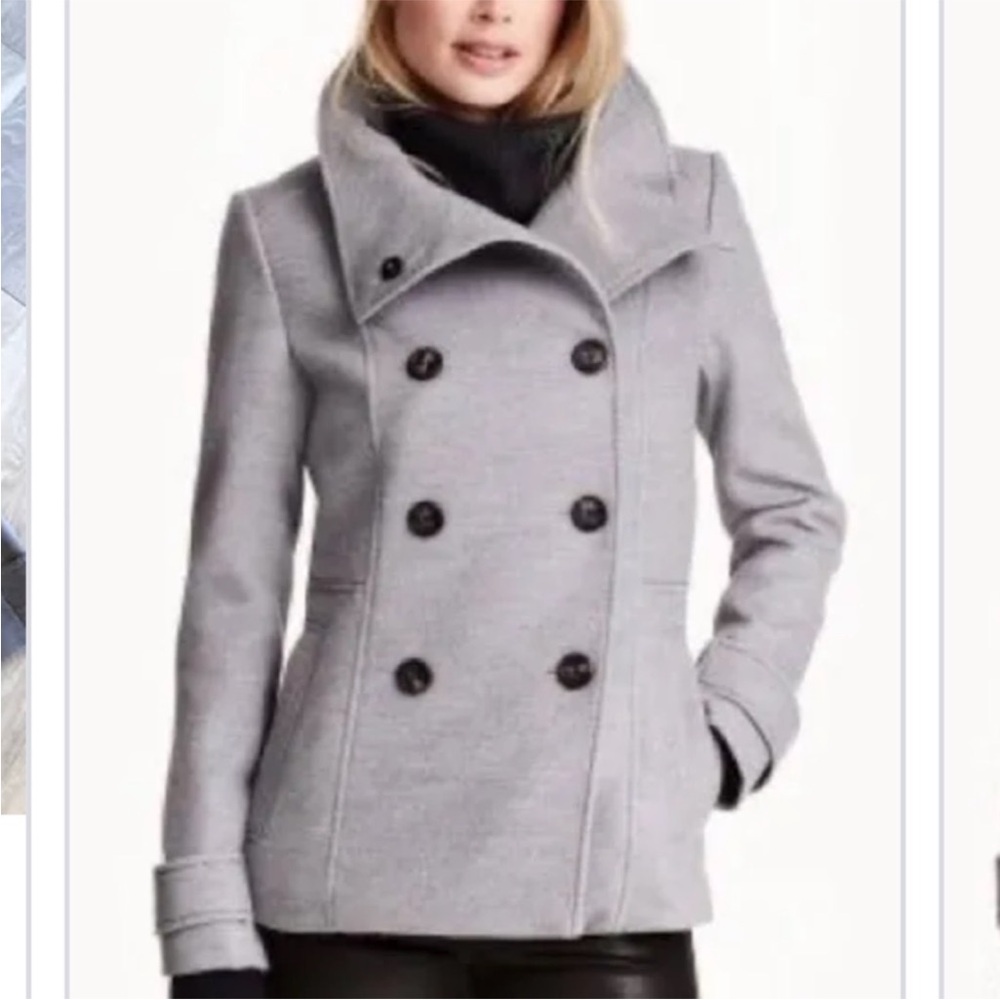 H&M Gray Pea Coat, 8